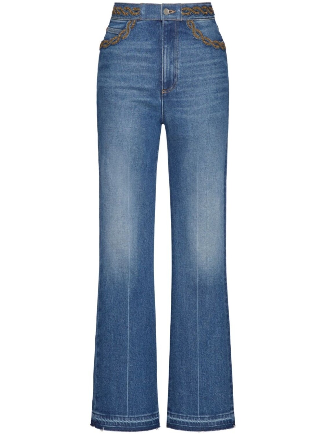 

Декорированные джинсы bootcut Valentino Garavani, синий
