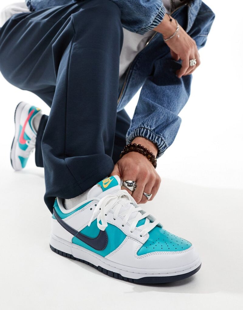 

Сине-белые кроссовки Nike Dunk Low Retro, Белый, Сине-белые кроссовки Nike Dunk Low Retro