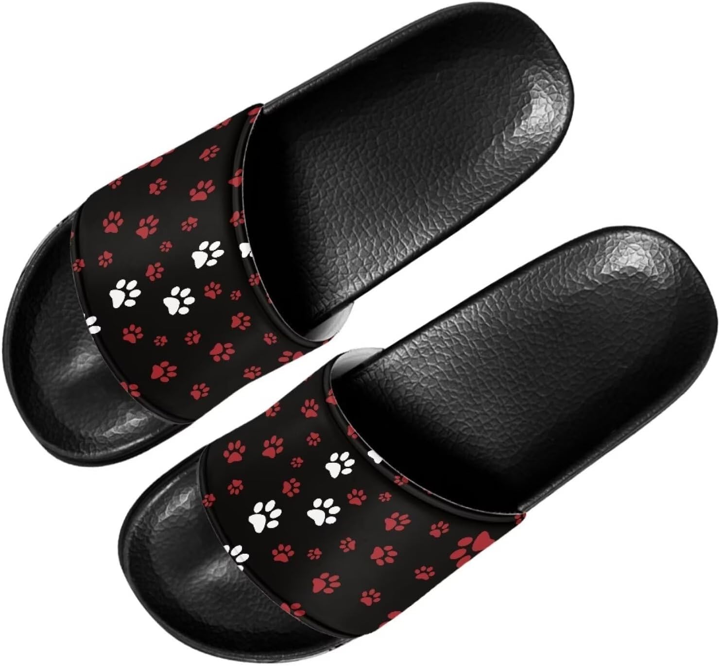 

Женские повседневные шлепанцы Forchrinse Black Cat с нотками музыки, мягкие нескользящие открытые тапочки, шлепанцы с плоской подошвой из ЭВА, белый/красный