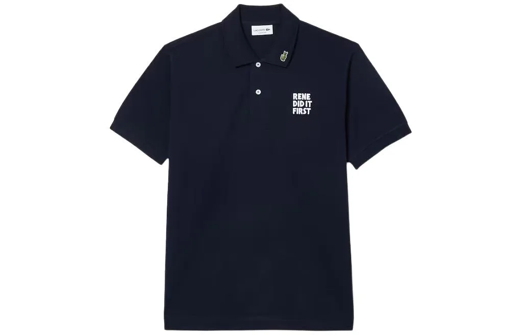 Поло с вышитым слоганом LACOSTE, 001/White — фото 3