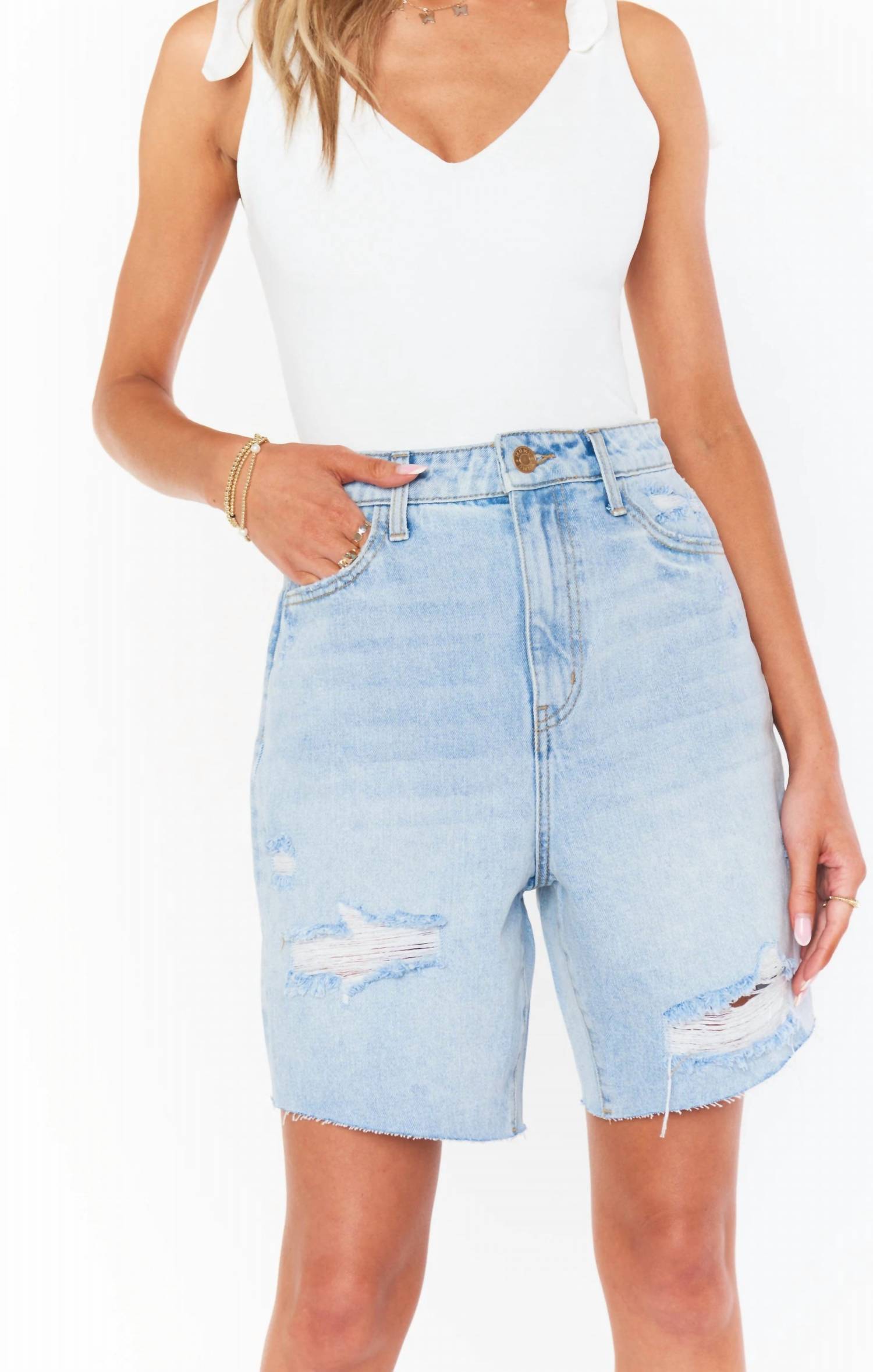 

Короткие шорты Brentwood в цвете Light Vintage Blue Show Me Your Mumu