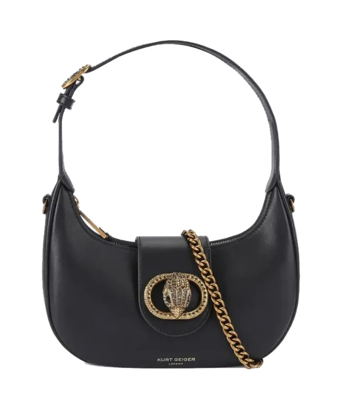 

Элегантная маленькая сумка-хобо «Челси» через плечо. Kurt Geiger, черный