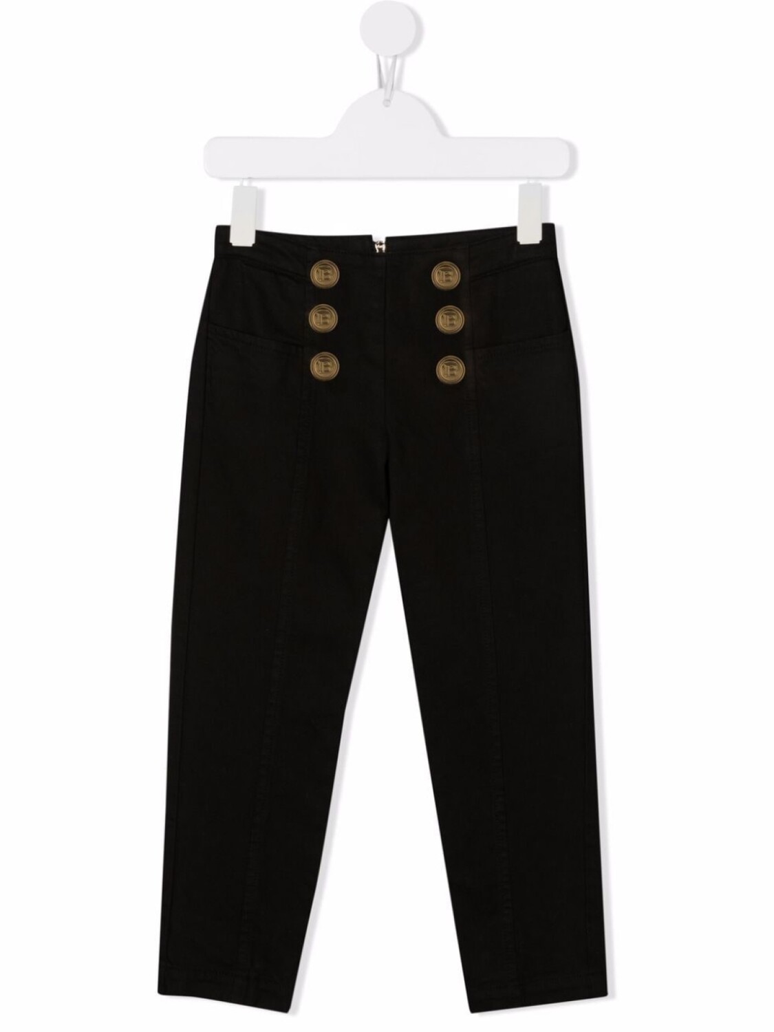 

Balmain Kids узкие брюки с пуговицами, черный