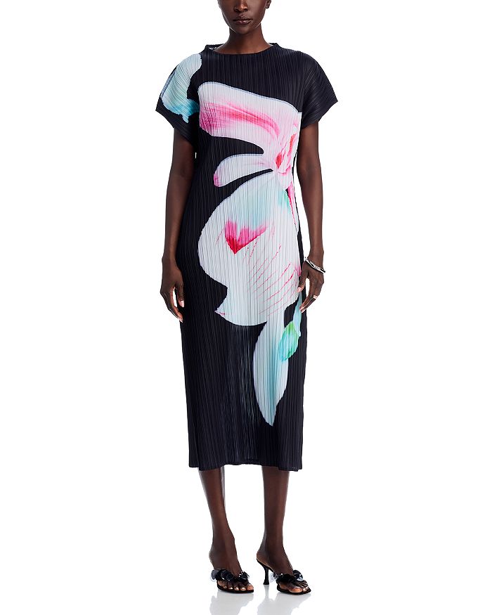 

Платье с цветочным принтом Nancy Yang, черный