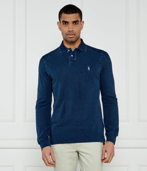 

Рубашка поло Custom slim fit Polo Ralph Lauren, синий