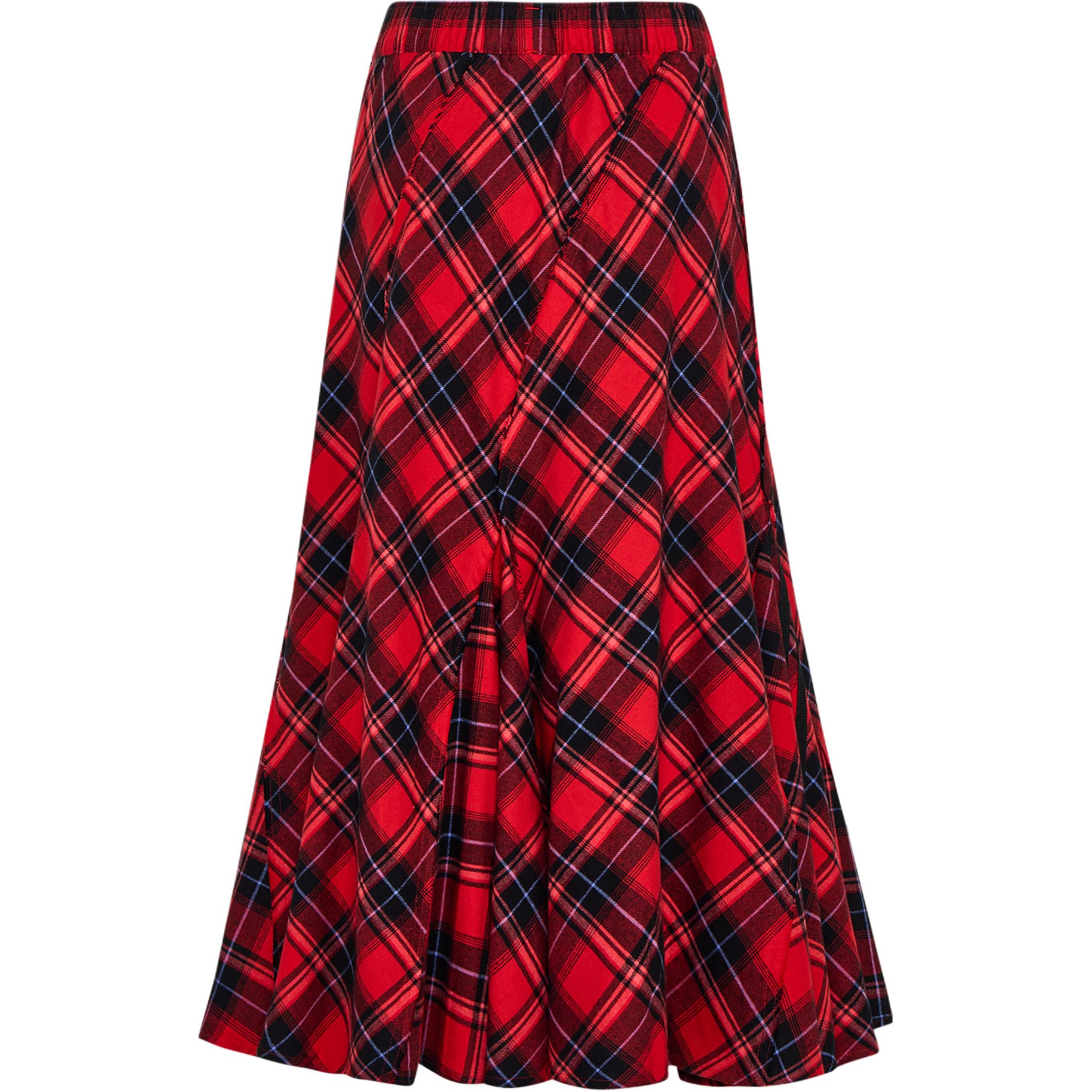 Юбка CHECK SKIRT Casual Long Adidas Originals, preppy красный — фото 2