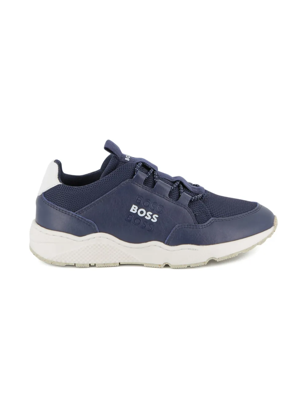 Сетчатые кроссовки на шнуровке Boss Kidswear, синий — фото 2