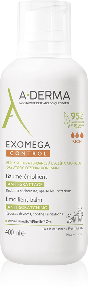 

Смягчающий бальзам Exomega control для чувствительной и сухой кожи A-Derma, 400 мл