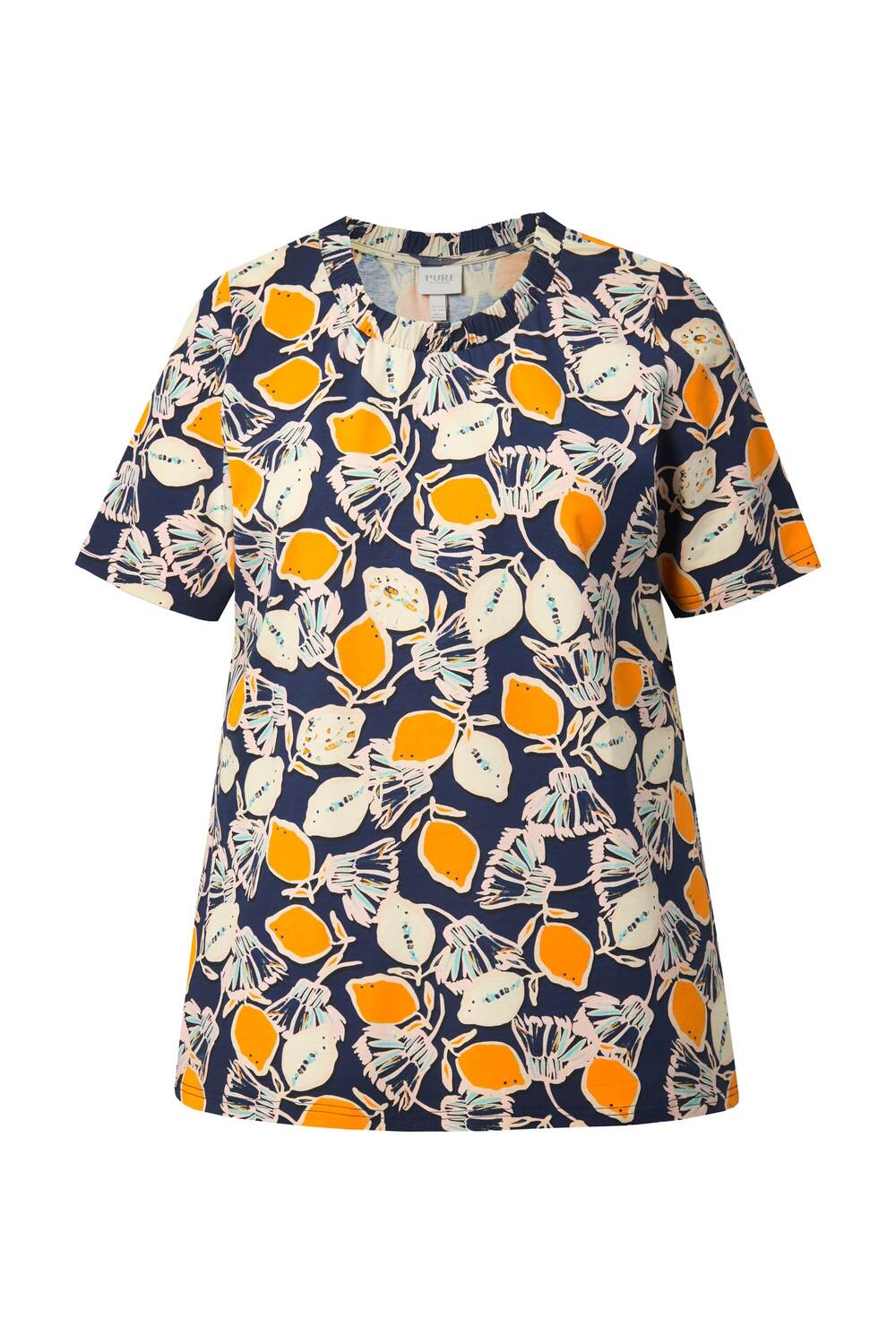 

Ulla Popken Футболка в морском синем и желтом цветах