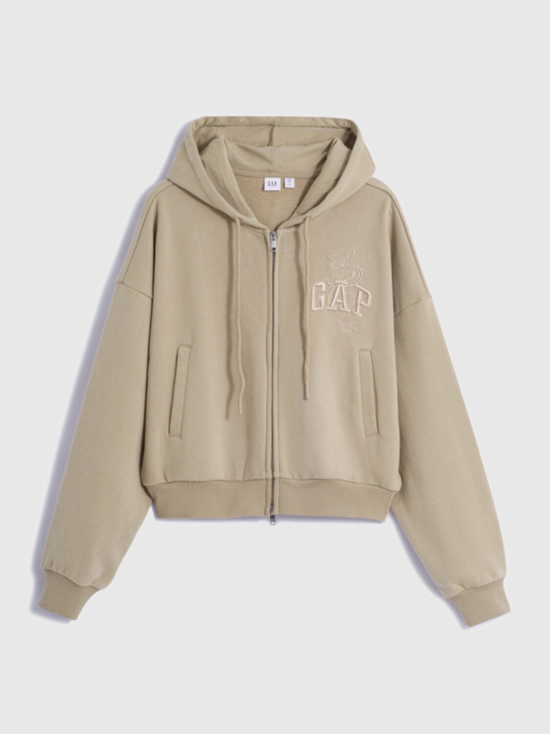

Толстовка женская Gap с узором дракона и вышитым логотипом, красный