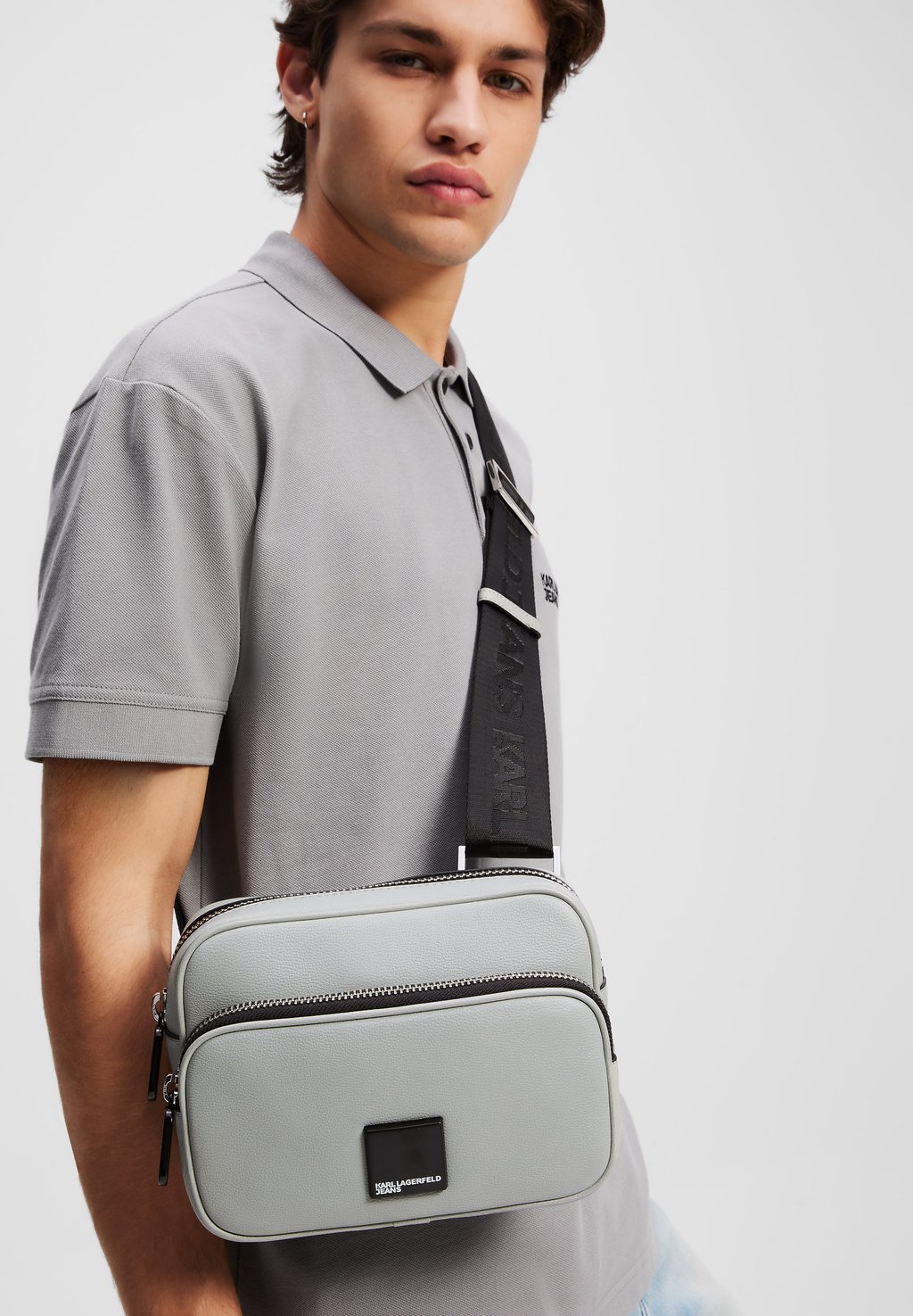 

Сумка через плечо BOX LOGO - Across body bag Karl Lagerfeld Jeans, серый