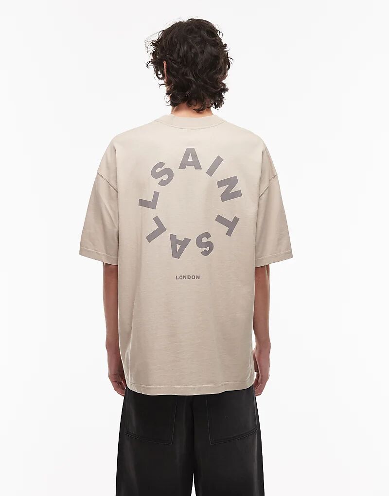 

Темно-коричневая футболка AllSaints Tierra