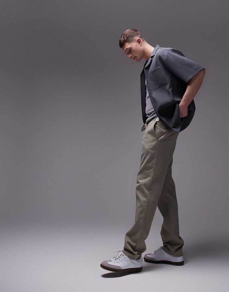 

Брюки прямого кроя Topman цвета хаки