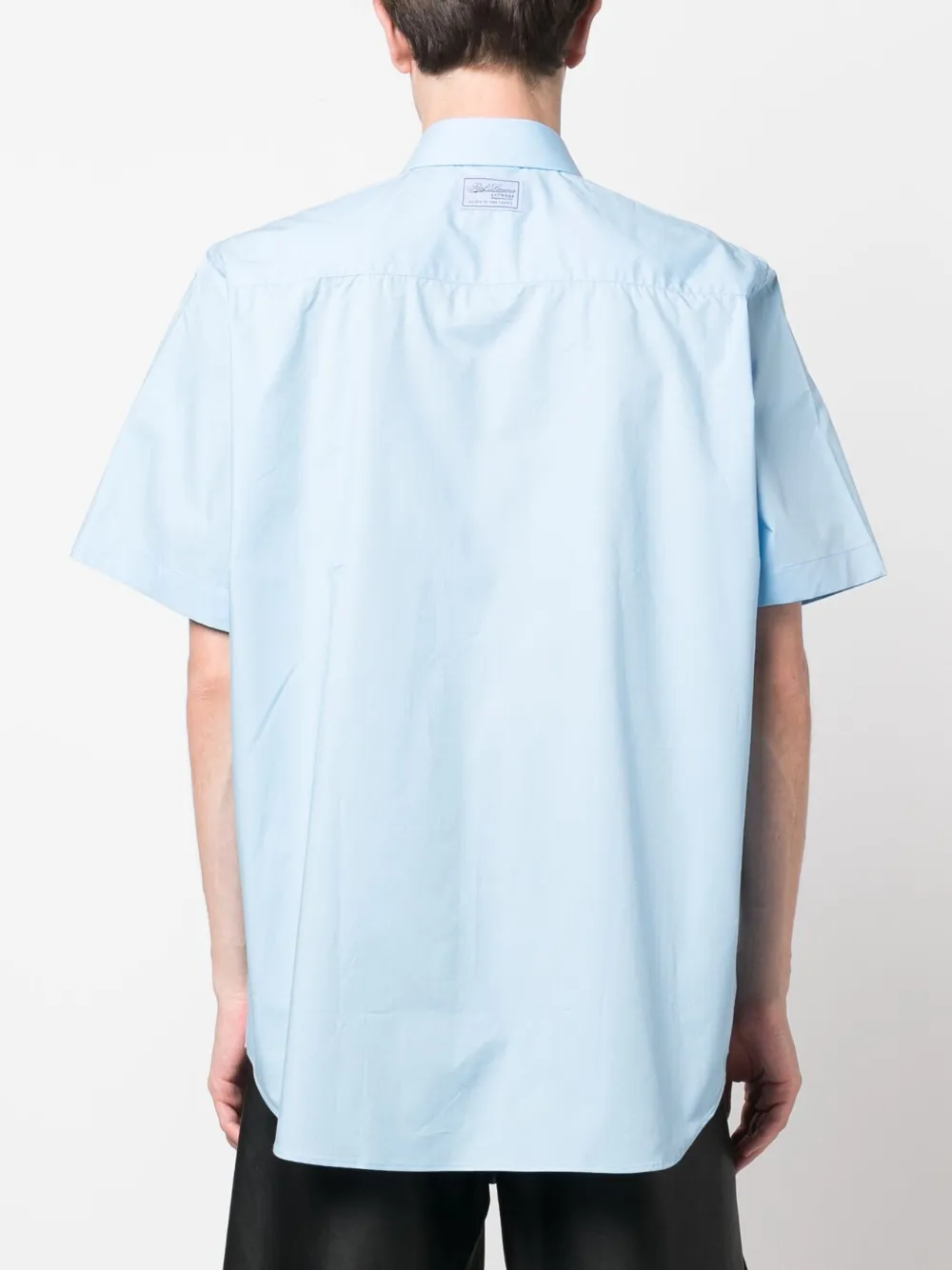 Рубашка в горох Raf Simons, синий — фото 4