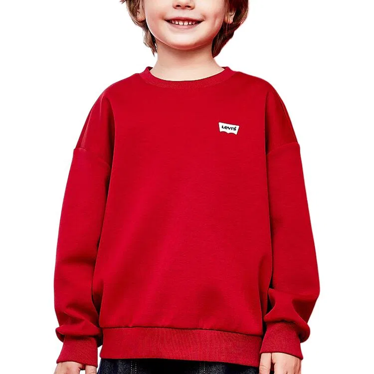 Детский свитшот с круглым вырезом Levis, Candy White — фото 4