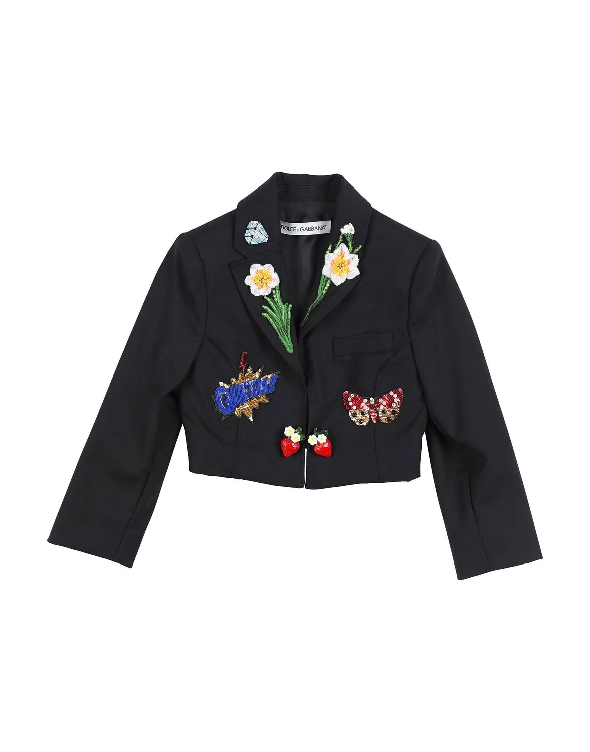 Блейзер с пайетками DOLCE&GABBANA черный