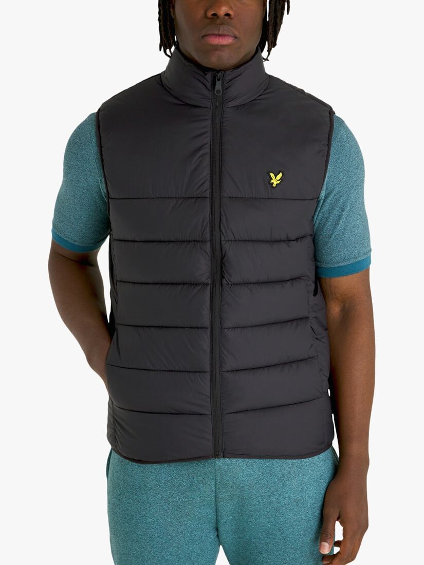 

Ватный жилет Lyle & Scott, угольно-черный цвет