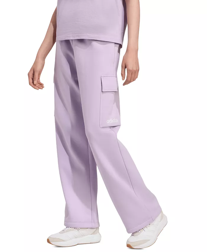 

Женские эссеншилс флисовые карго-спортивные штаны Adidas, фиолетовый