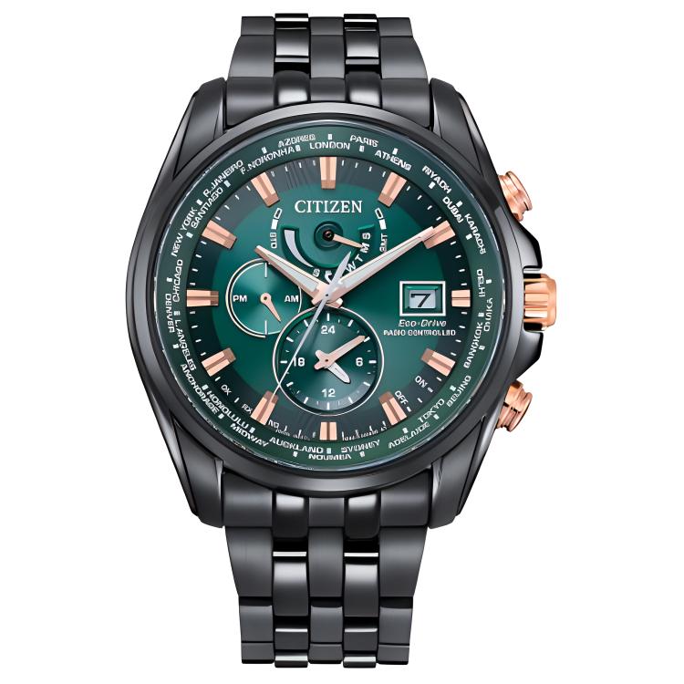 

CITIZEN Часы Eco Drive Series Solar Quartz Movement Stainless Steel Strap Watch Men's Watch Green Dial, Green Dial