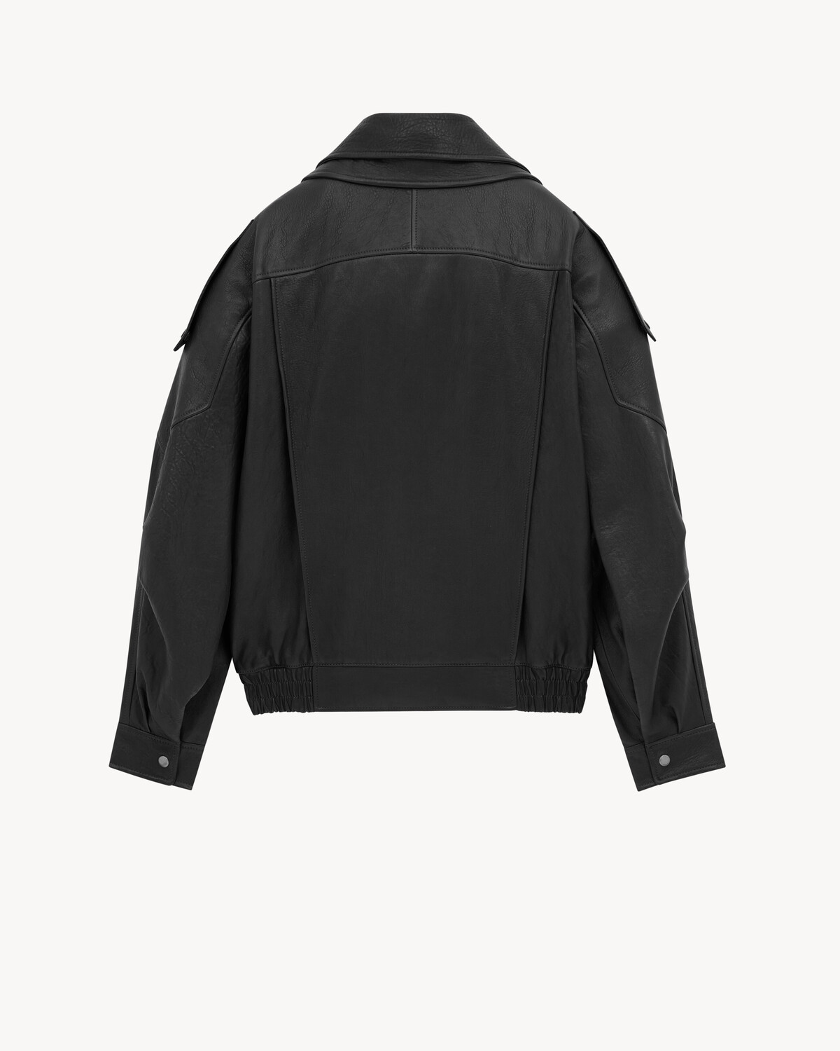 Бомбер из ягнячьей кожи SAINT LAURENT, черный — фото 3