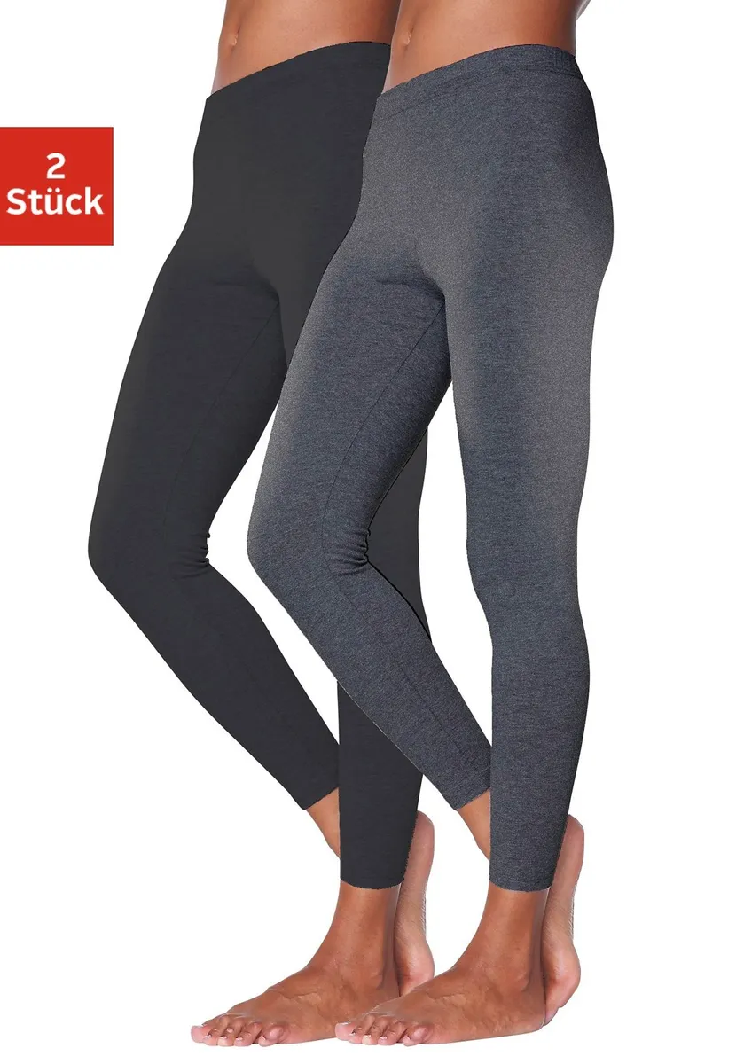 

Леггинсы Vivance active (2 шт.), с эластичным поясом, домашняя одежда, черный
