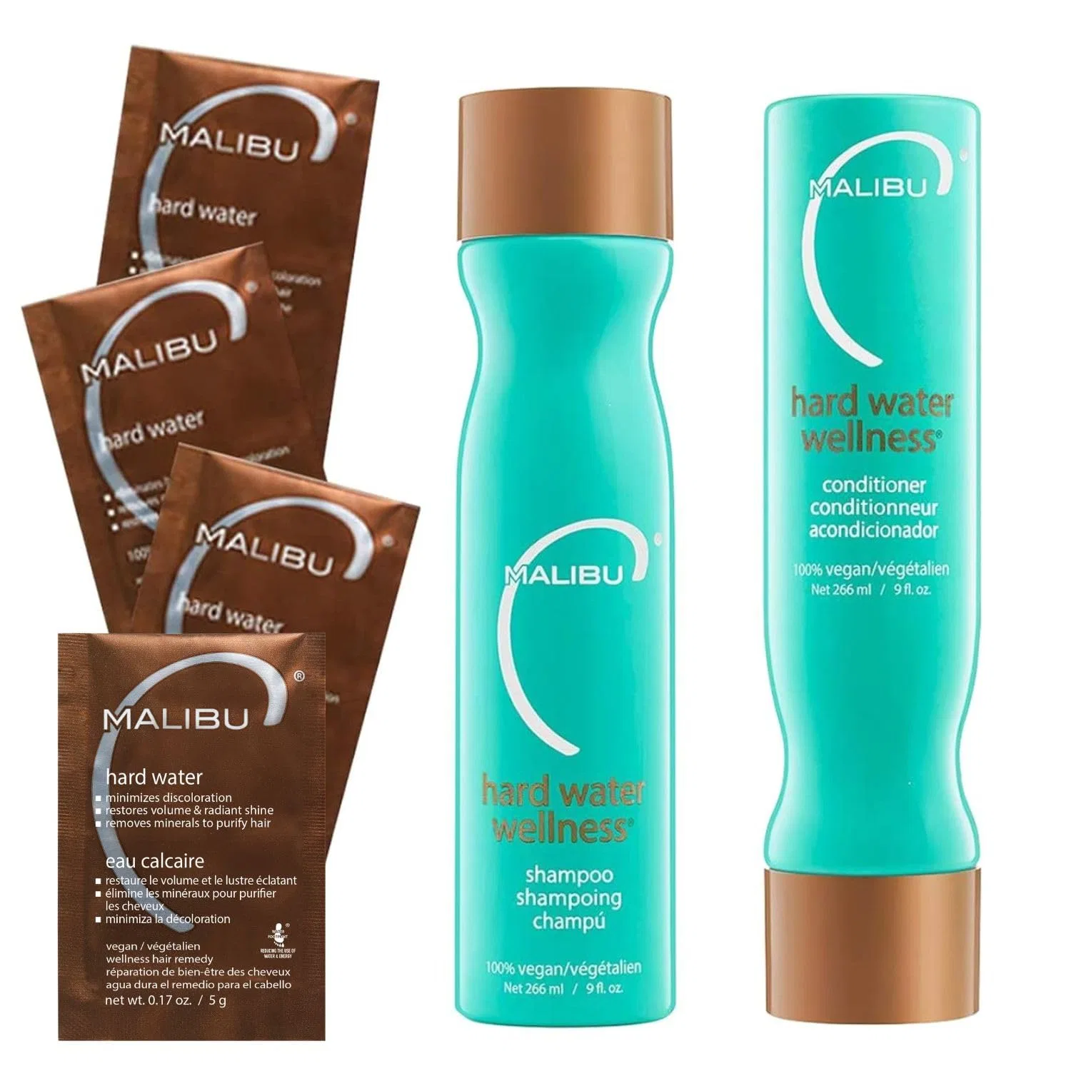 Набор для ухода за волосами «Hard Water Wellness Collection» от Malibu C Malibu C