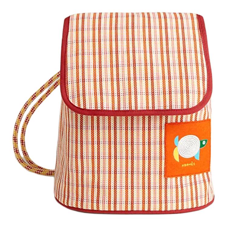 

HERMES Хлопковый рюкзак унисекс оранжевый, Orange