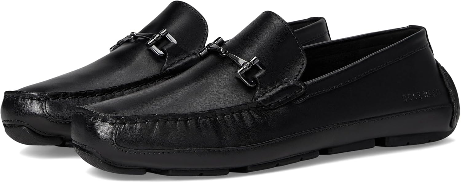 Мужские лоферы Cole Haan Wyatt с декоративной пряжкой, черный — фото 2