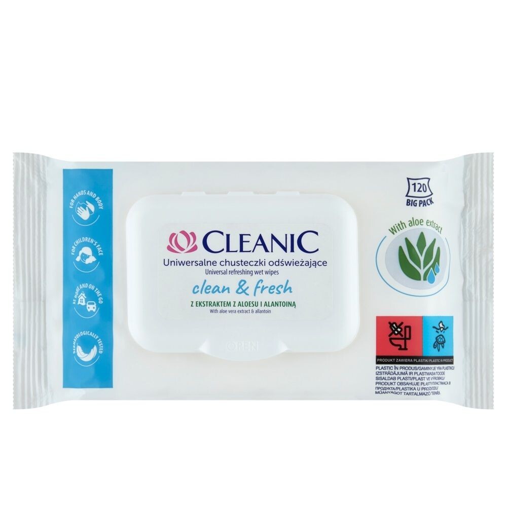 

Влажные салфетки Cleanic Clean & Fresh, 120 шт