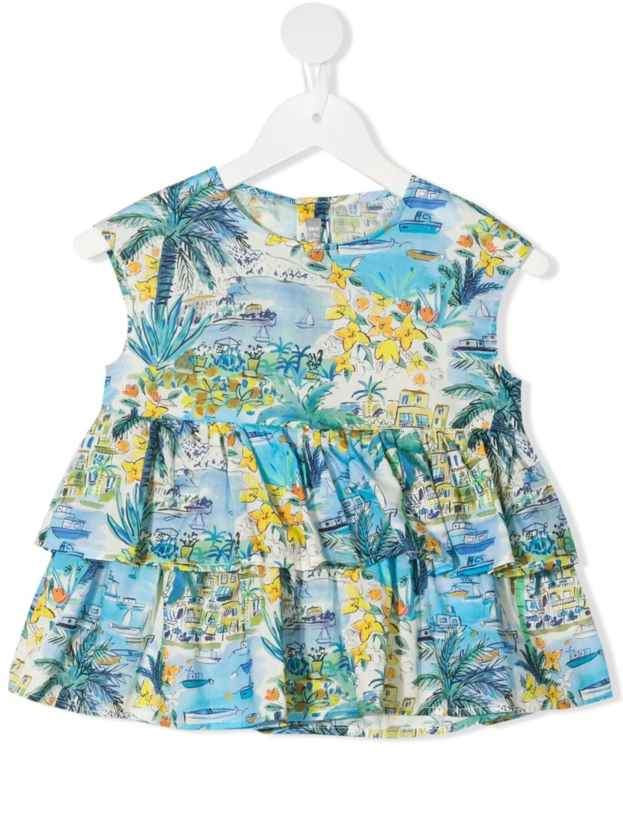 

Топ с графичным принтом Il Gufo, синий