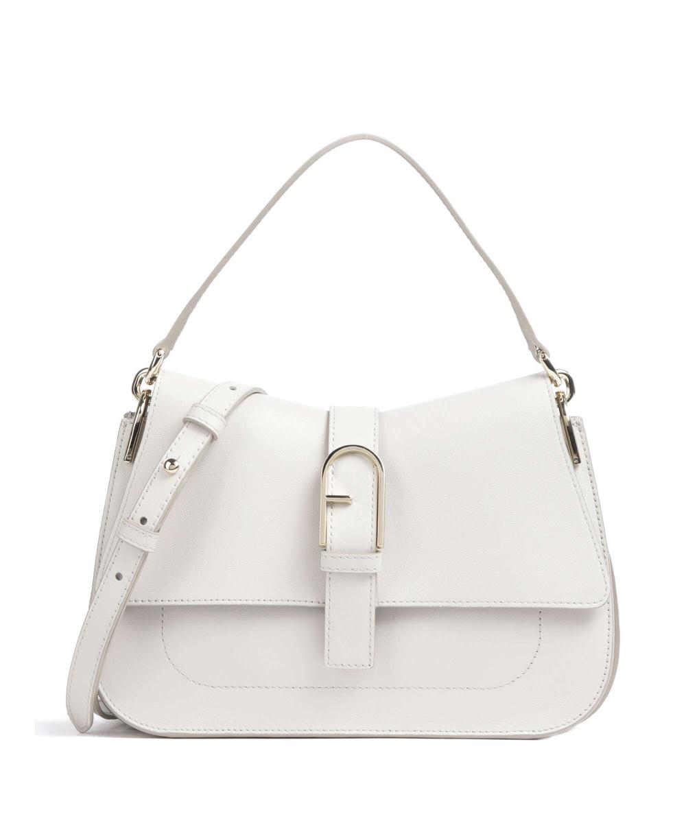 

Сумка Flow m из мелкозернистой кожи Furla, белый