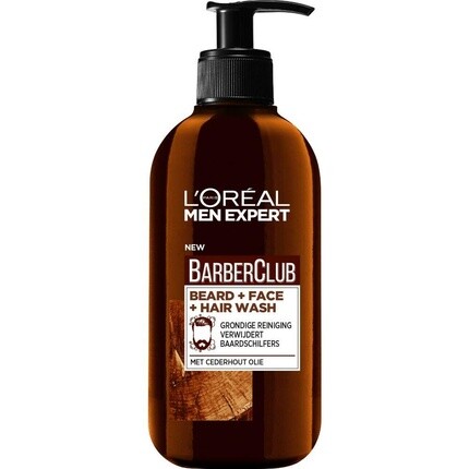 

L'Oreal Paris Men Expert Barberclub Очищающий гель для бороды, лица и волос 200 мл, L'Oreal