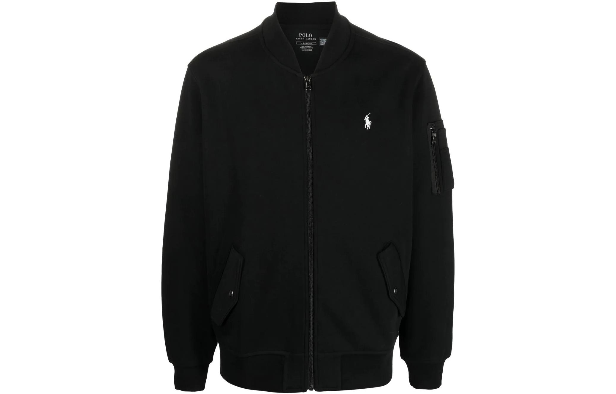Толстовка на молнии Pony Polo Ralph Lauren, черная — фото 2