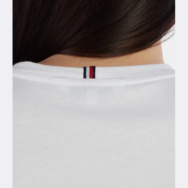 Футболка стандартного кроя Reg c-nk с подписью Tommy Hilfiger, белый — фото 4