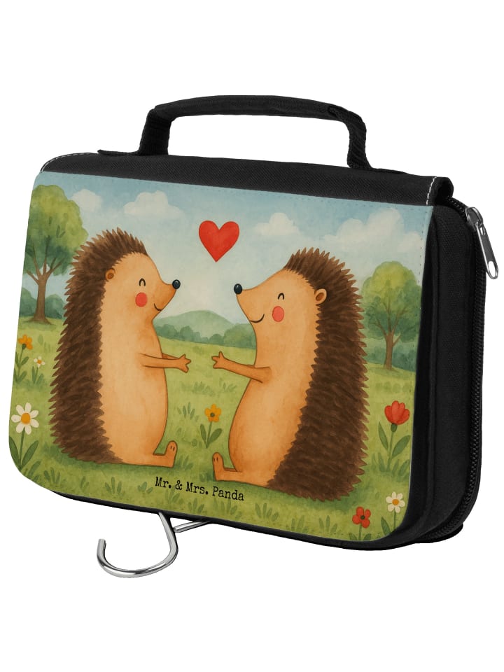 

Mr. & Mrs. Panda Косметичка с изображением ежика, без надписи, белого цвета