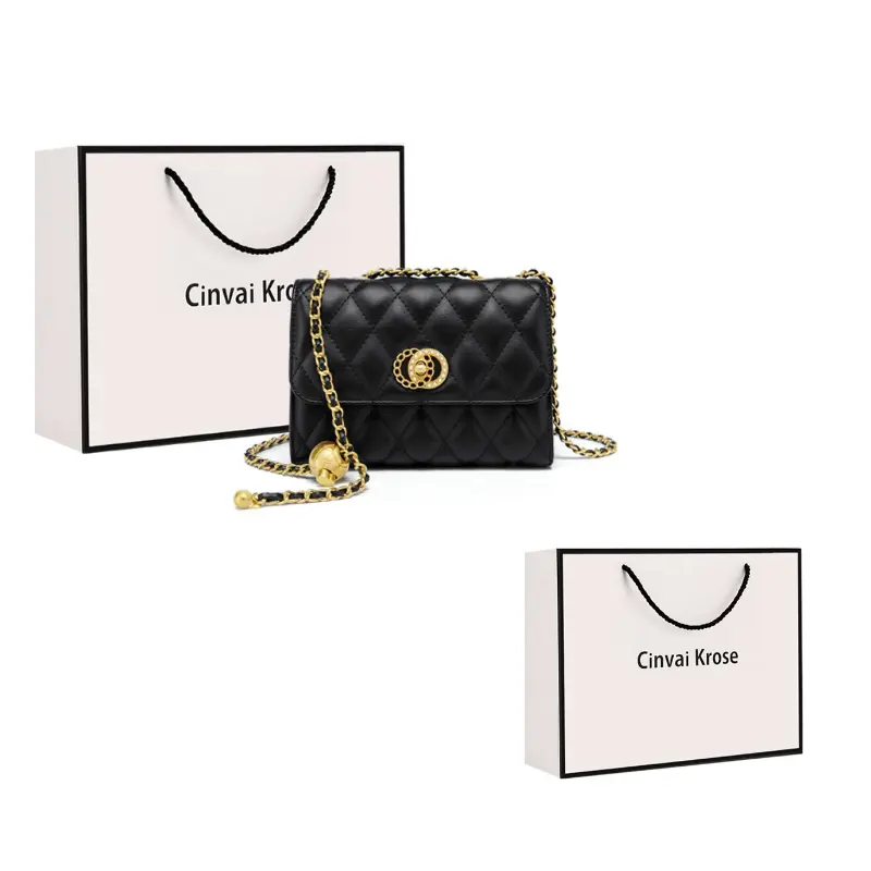 

CinvaiKrose Сумка через плечо, Diamond Pattern Black