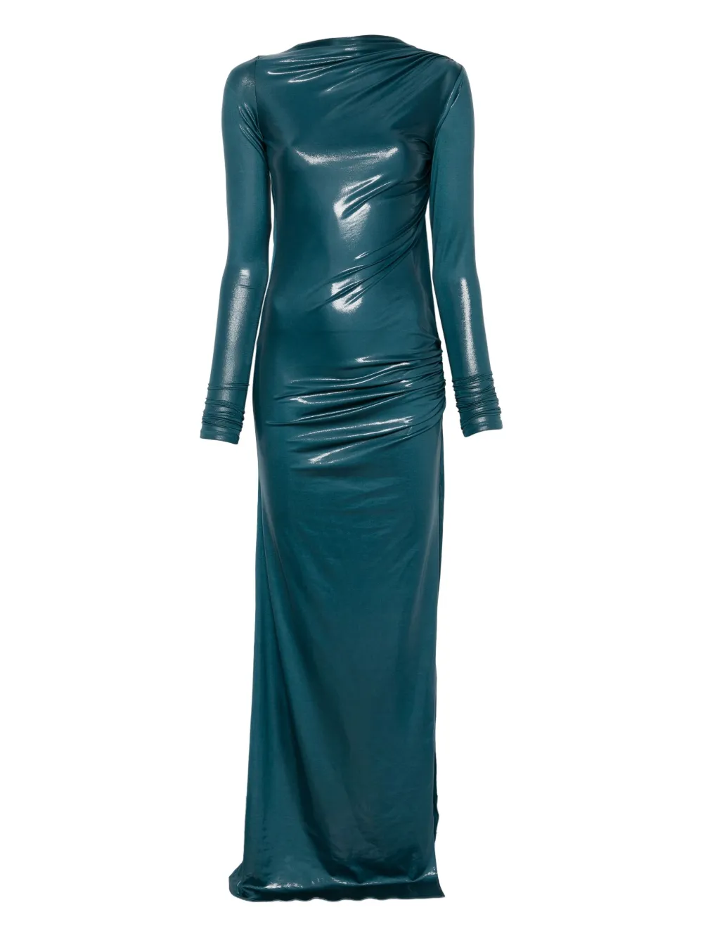 

Платье с длинными рукавами и драпировкой THE ANDAMANE, синий