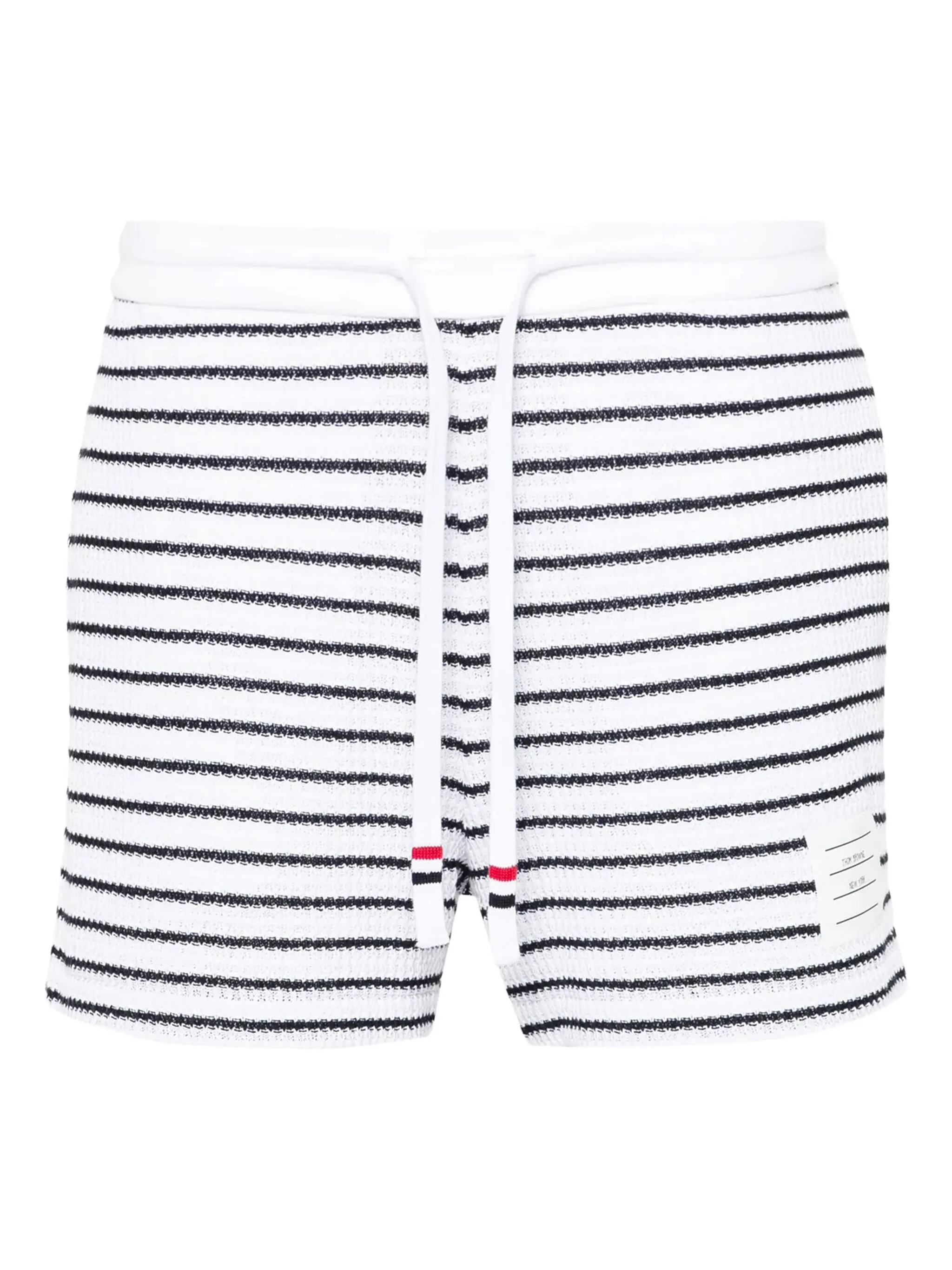 

Полосатые шорты с кулиской Thom Browne, белый
