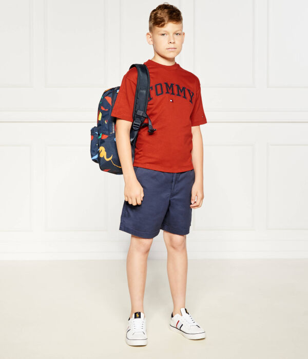 Футболка детская Tommy Hilfiger с надписью, красный — фото 2