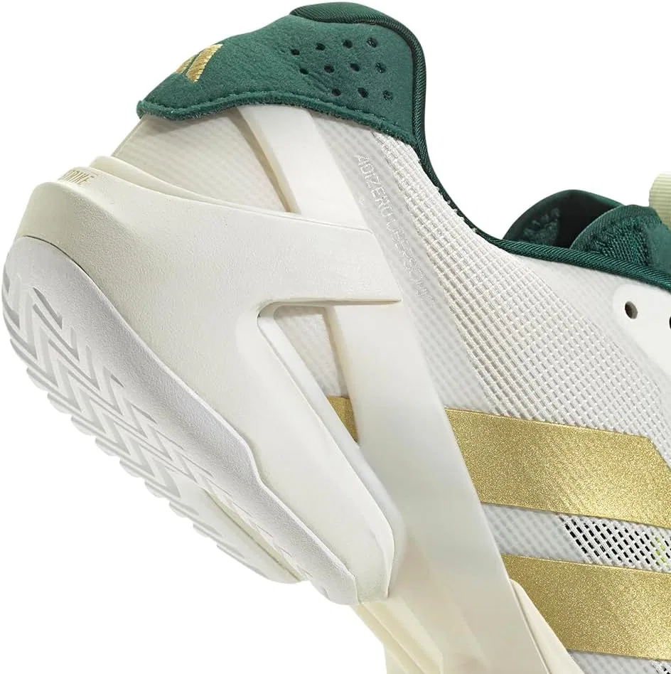 Кроссовки для тенниса Adidas Adizero Ubersonic 5, White/Gold Metallic/Collegiate Green — фото 4