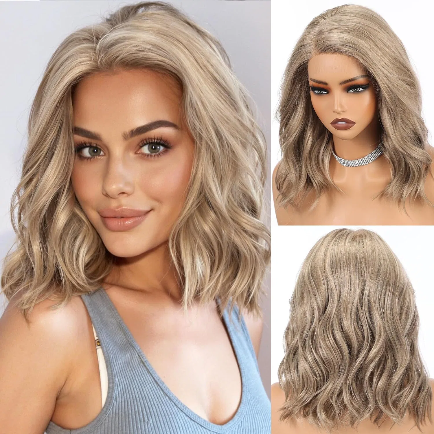 Женский синтетический парик «T-Lace Front» от HAIRCUBE Haircube, Ash Blonde Melange