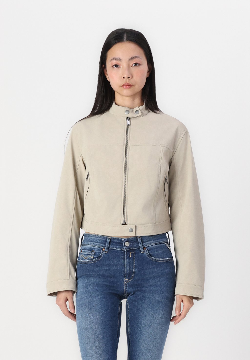 

Куртка из искусственной кожи Gina Tricot, бежевый