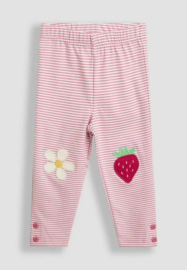 Леггинсы с аппликацией на коленях (2 шт.) Jojo Maman Bébé, Pink Strawberry Daisy — фото 4