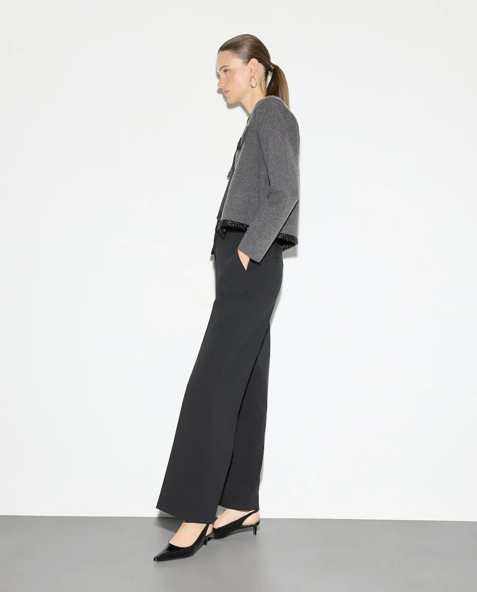 

Однотонная короткая женская куртка Woman El Corte Inglés, светло-серый