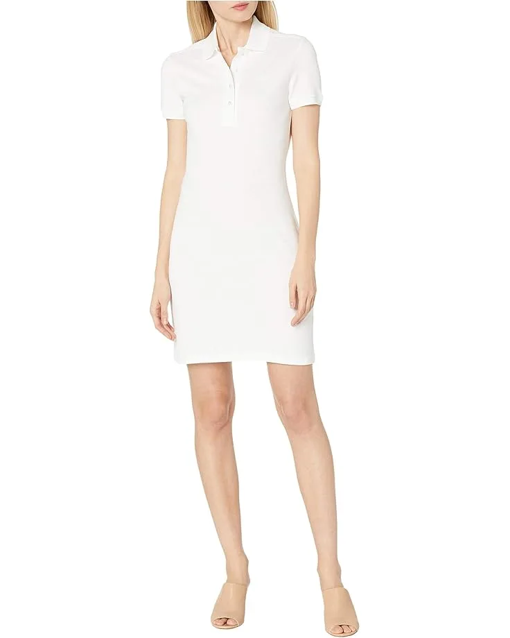 Платье Lacoste Short Sleeve Pique Polo, Белое