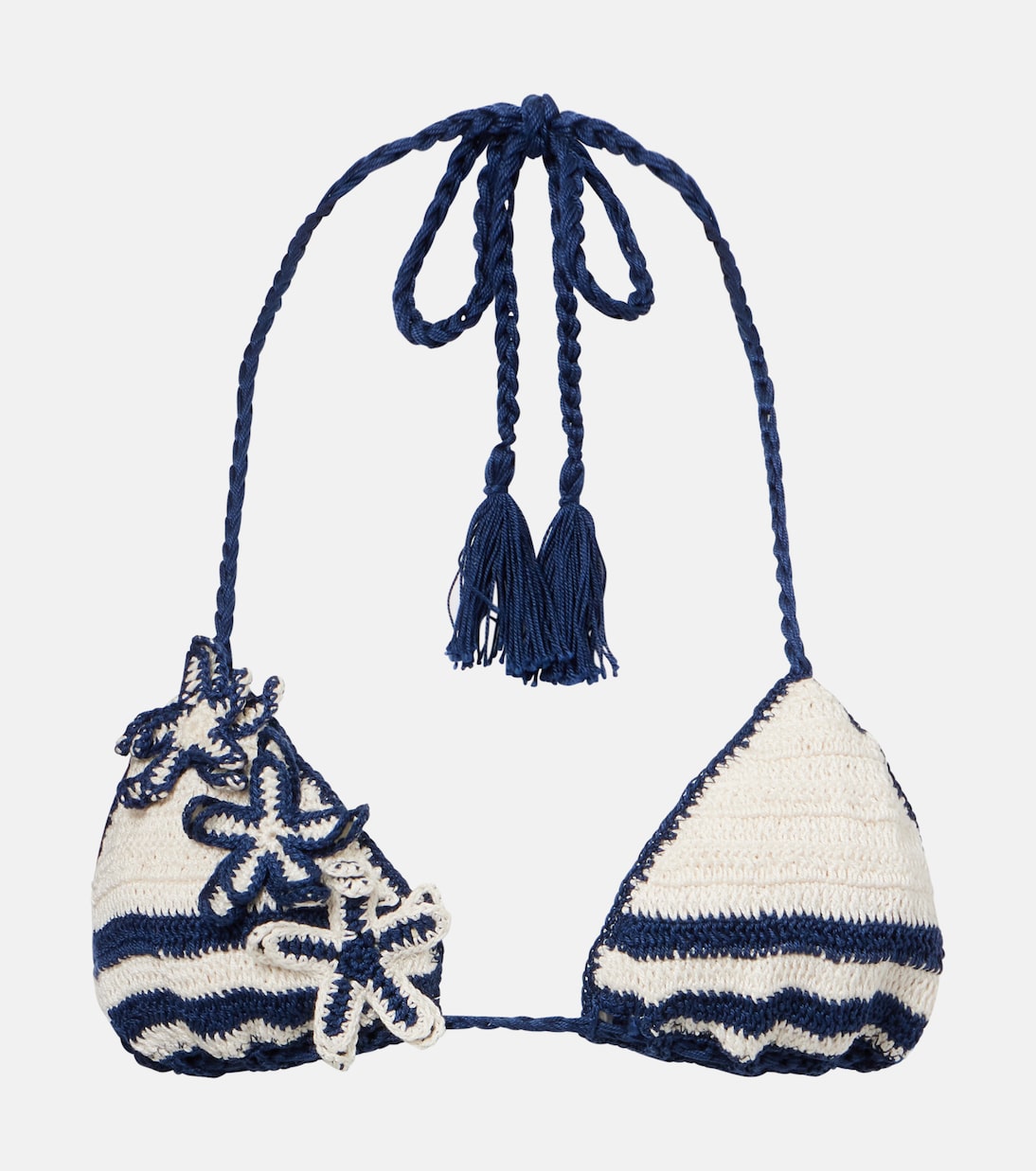 

Топ бикини из хлопка крючком Gabrielle Anna Kosturova, Navy Cream