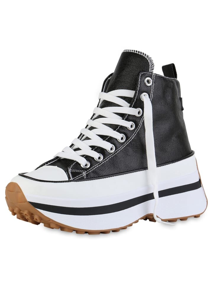 Низкие кроссовки VAN HILL Plateau Scarlett, черный