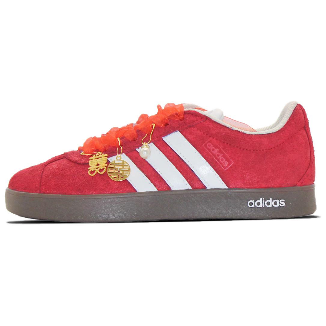 

Adidas ВЛ Корт 2.0 противоскользящие износостойкие низкие скейтерские кроссовки унисекс бело-красные, цвет White Red