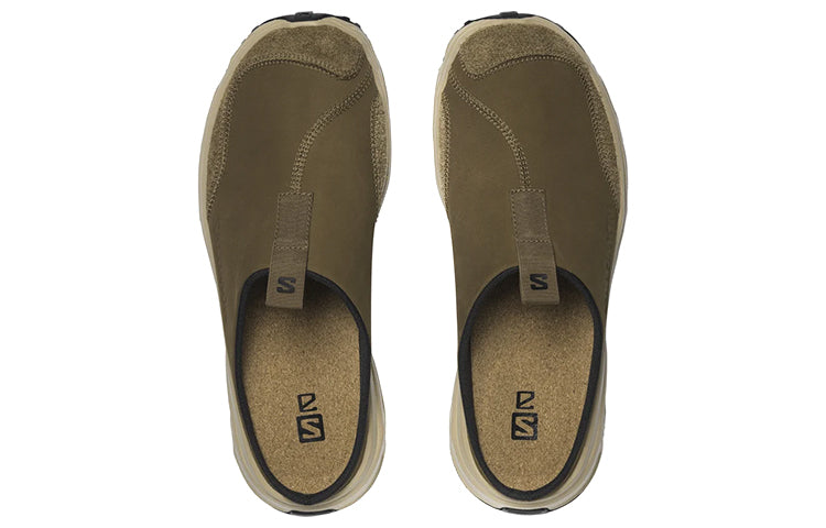 Тапочки Salomon RX Slide Leather Advanced 'Kangaroo' 417520 / L41752000, оливково-зеленый — фото 3