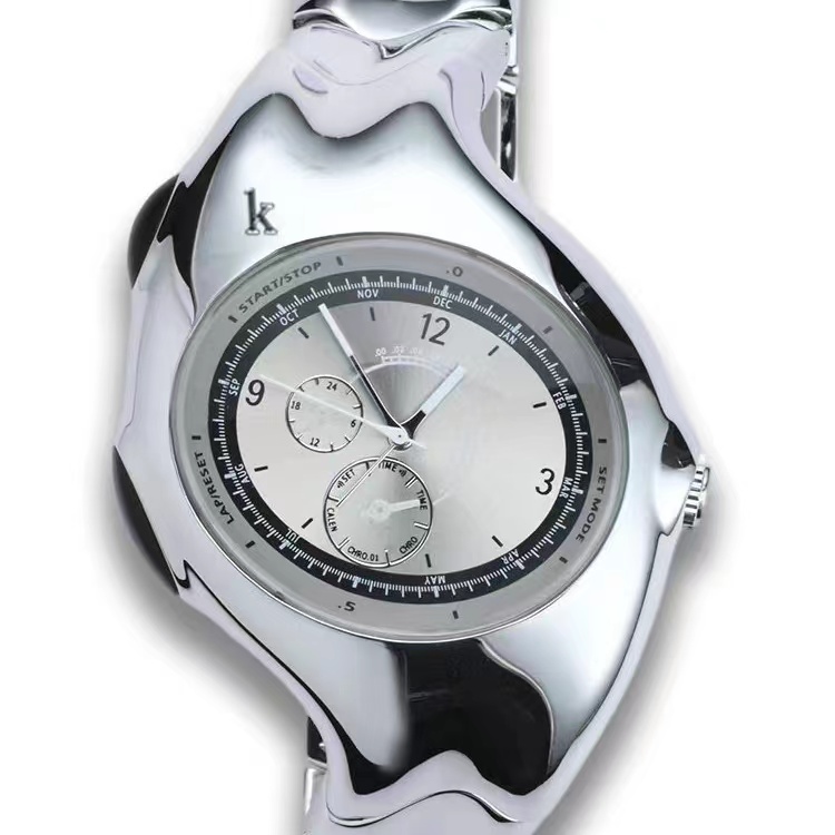 

Часы с кварцевым механизмом Унисекс Черный циферблат KIOSK